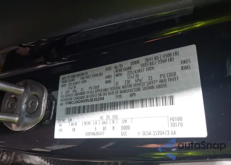 2024 Ford Escape Active из США, поврежденный, VIN 1FMCU9GNXRUB30294